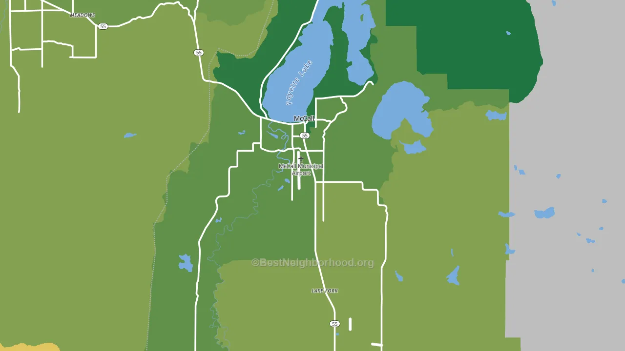 83638, ID block-group voter-turnout map
