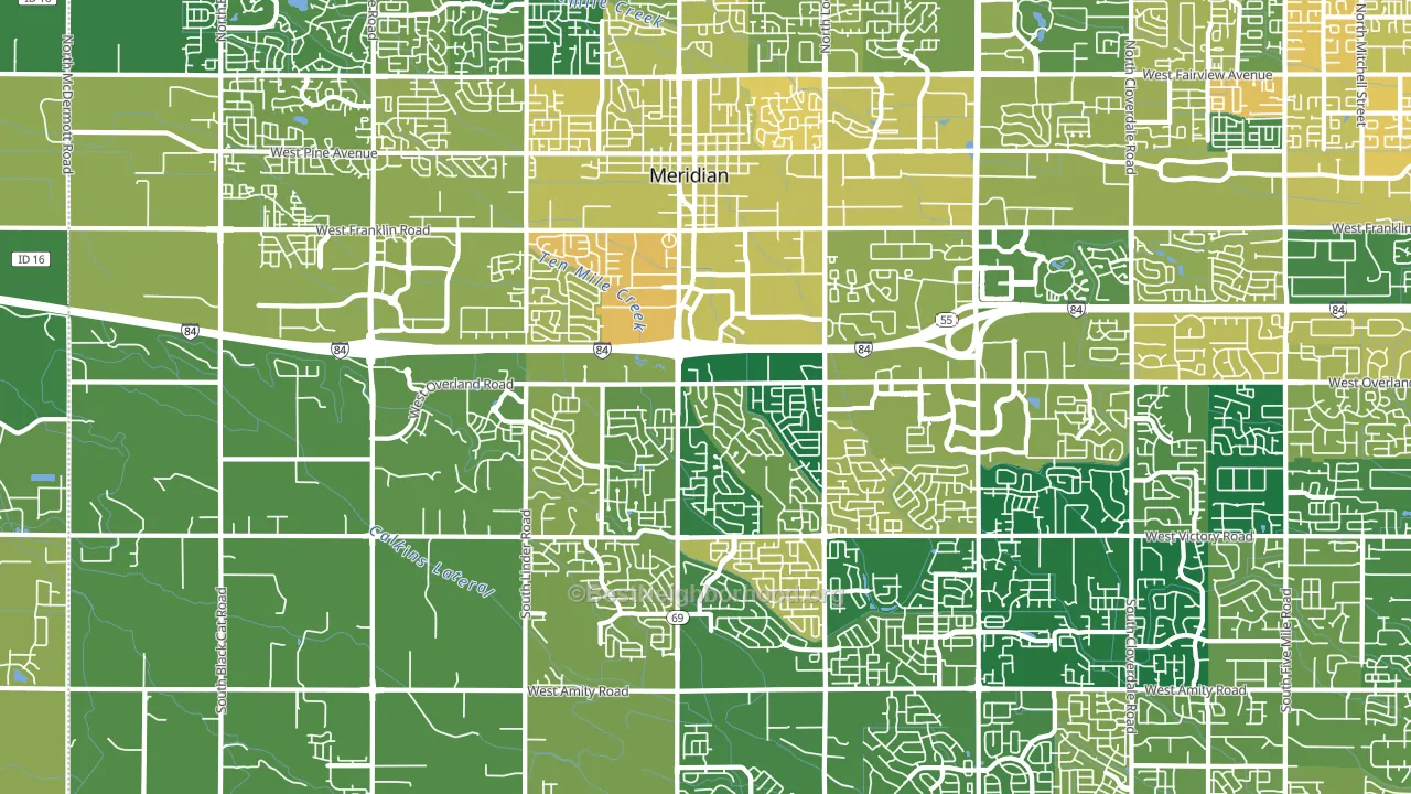 83642, ID block-group voter-turnout map