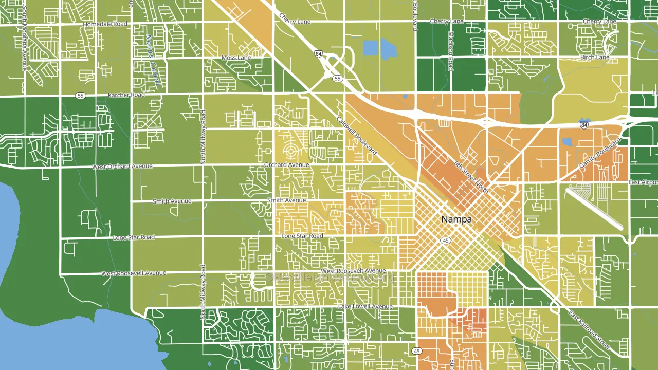 83651, ID block-group voter-turnout map