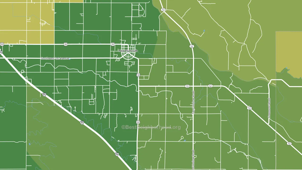 83655, ID block-group voter-turnout map