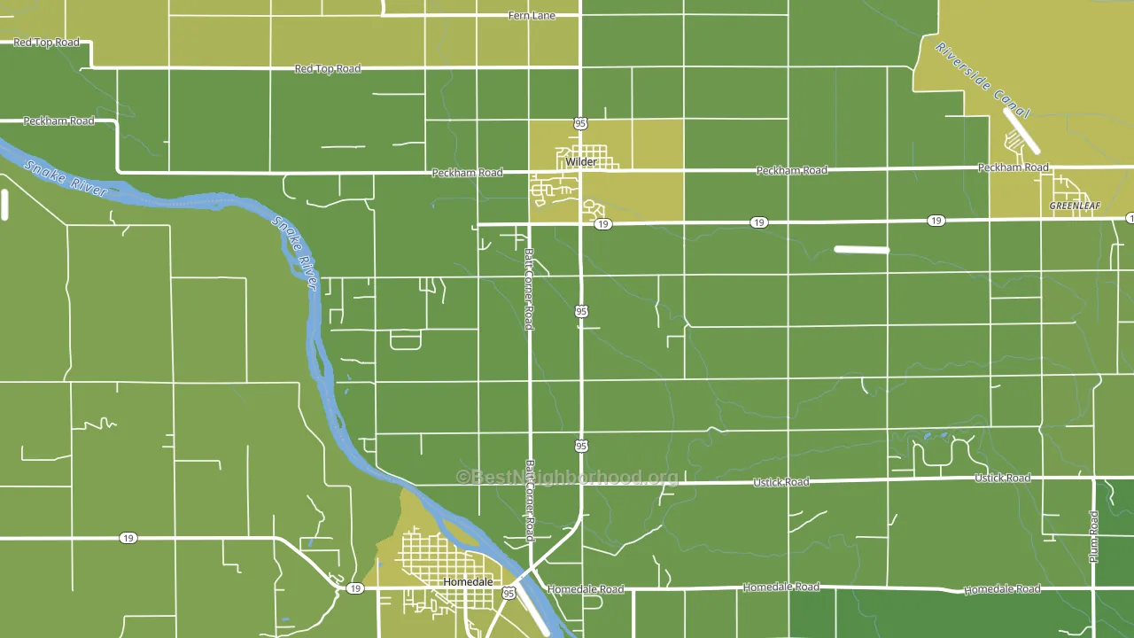 83676, ID block-group voter-turnout map