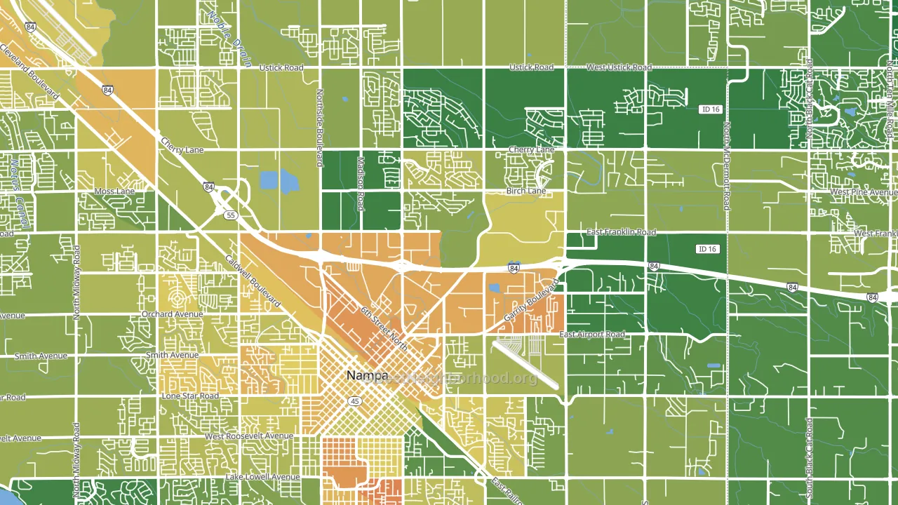 83687, ID block-group voter-turnout map