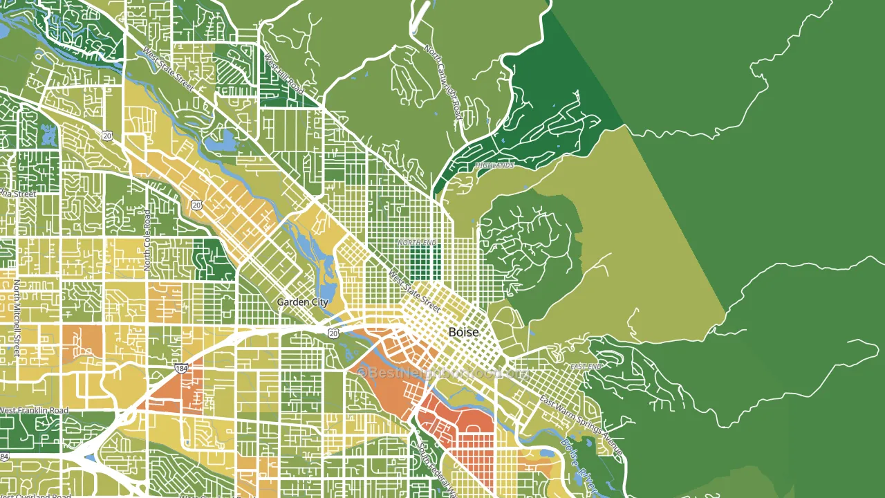 83702, ID block-group voter-turnout map