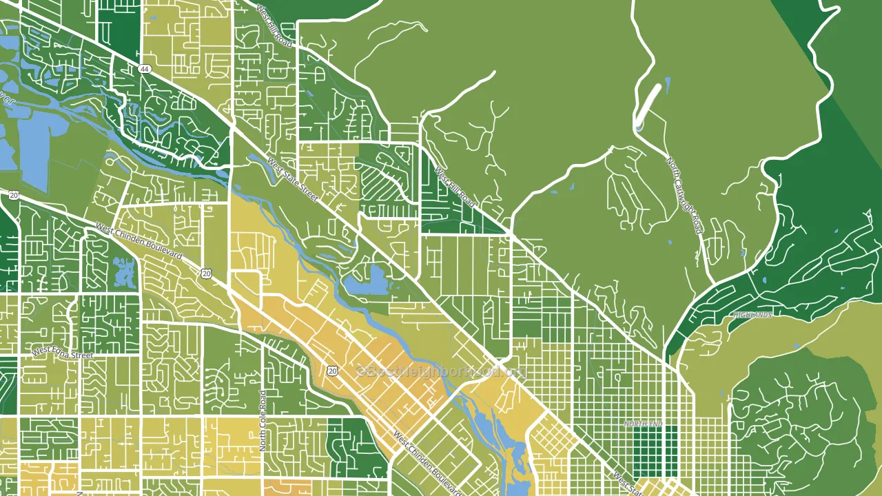83703, ID block-group voter-turnout map
