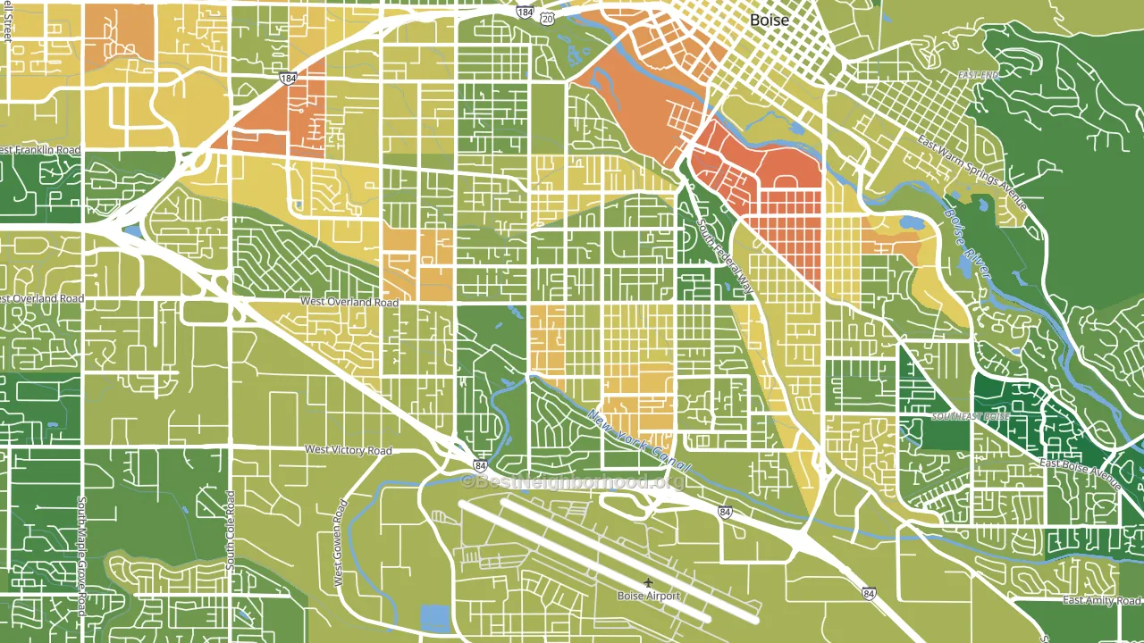 83705, ID block-group voter-turnout map