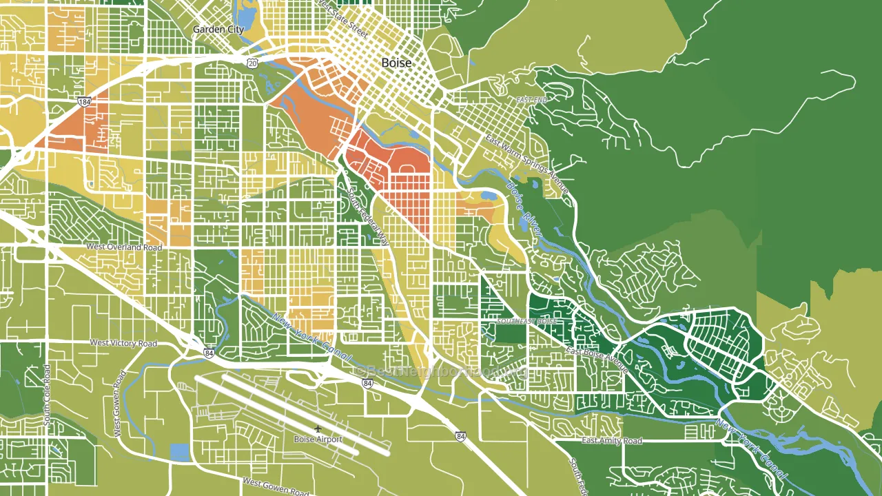 83706, ID block-group voter-turnout map