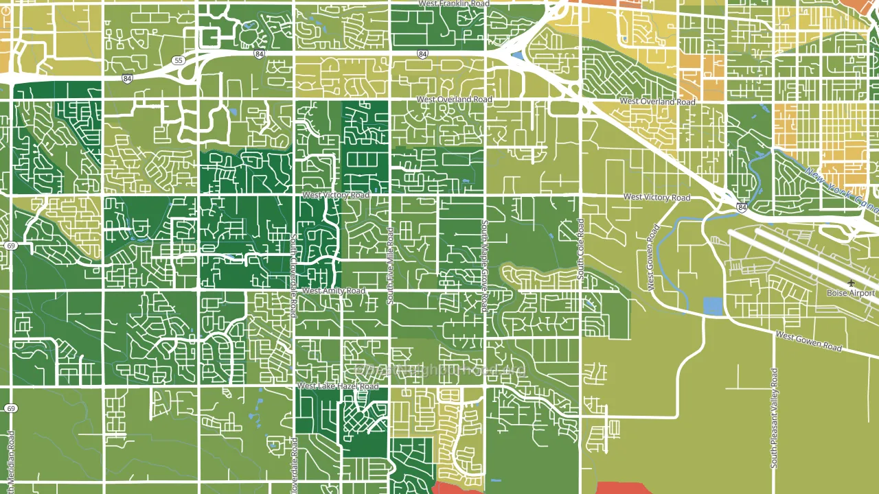 83709, ID block-group voter-turnout map