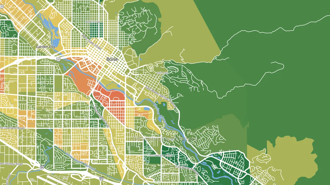 83712, ID block-group voter-turnout map