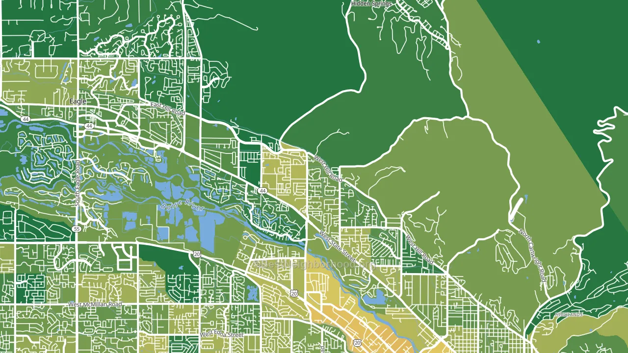83714, ID block-group voter-turnout map