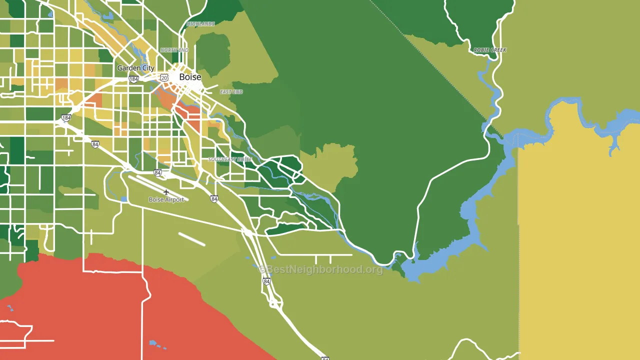 83716, ID block-group voter-turnout map