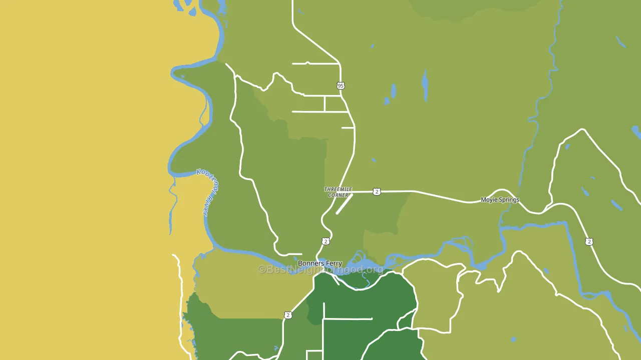 83805, ID block-group voter-turnout map