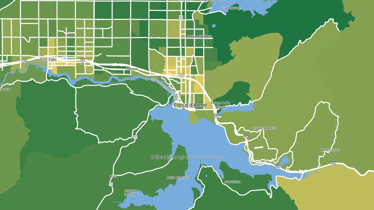 83814, ID block-group voter-turnout map