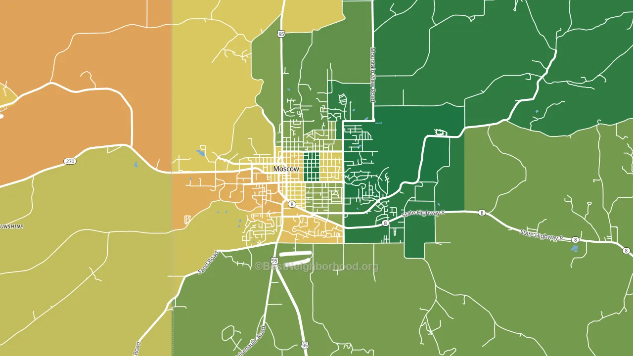 83843, ID block-group voter-turnout map