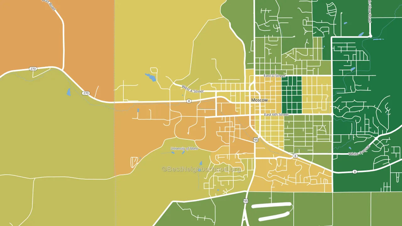 83844, ID block-group voter-turnout map