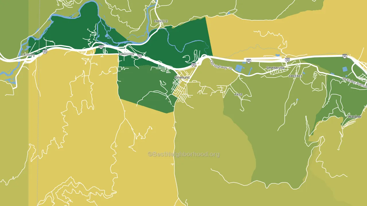 83850, ID block-group voter-turnout map