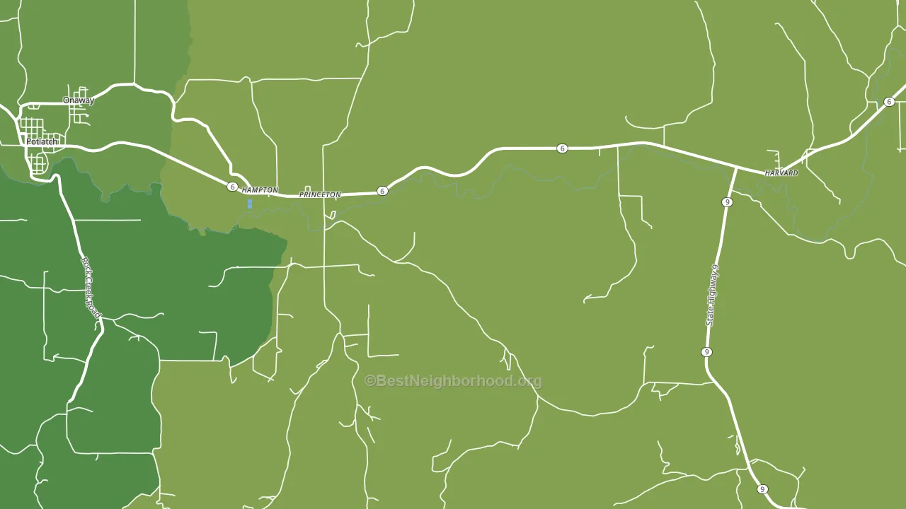 83857, ID block-group voter-turnout map