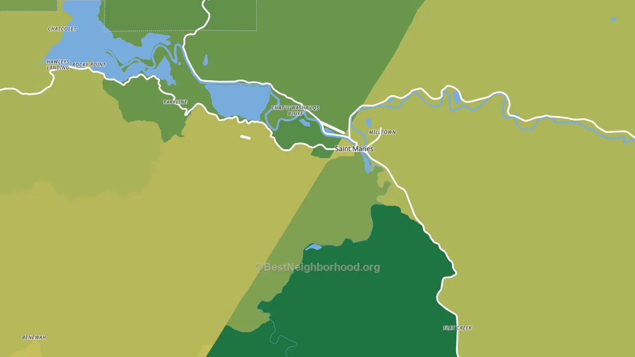 83861, ID block-group voter-turnout map