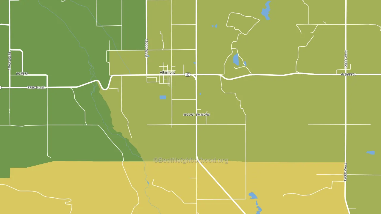 84001, UT block-group voter-turnout map