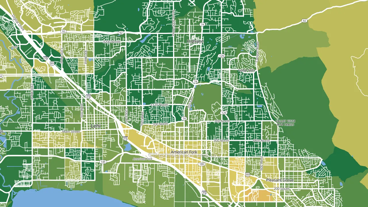 84003, UT block-group voter-turnout map
