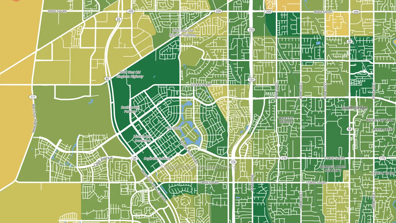 84009, UT block-group voter-turnout map