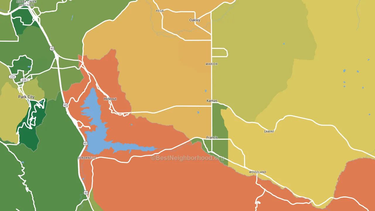 84036, UT block-group voter-turnout map