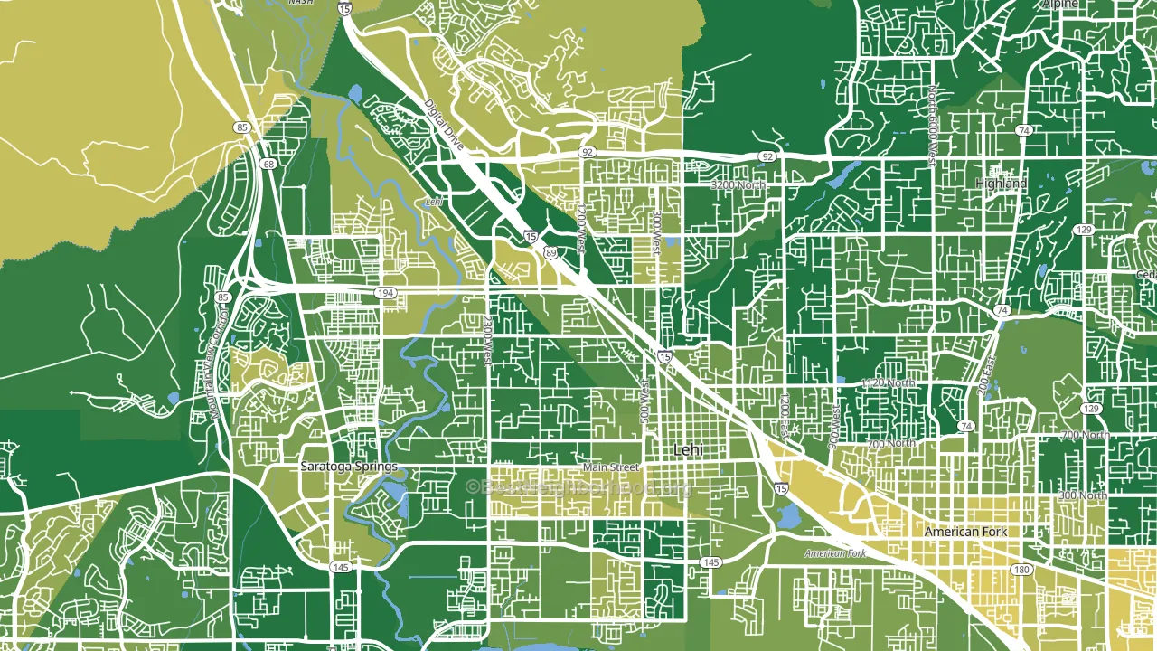 84043, UT block-group voter-turnout map