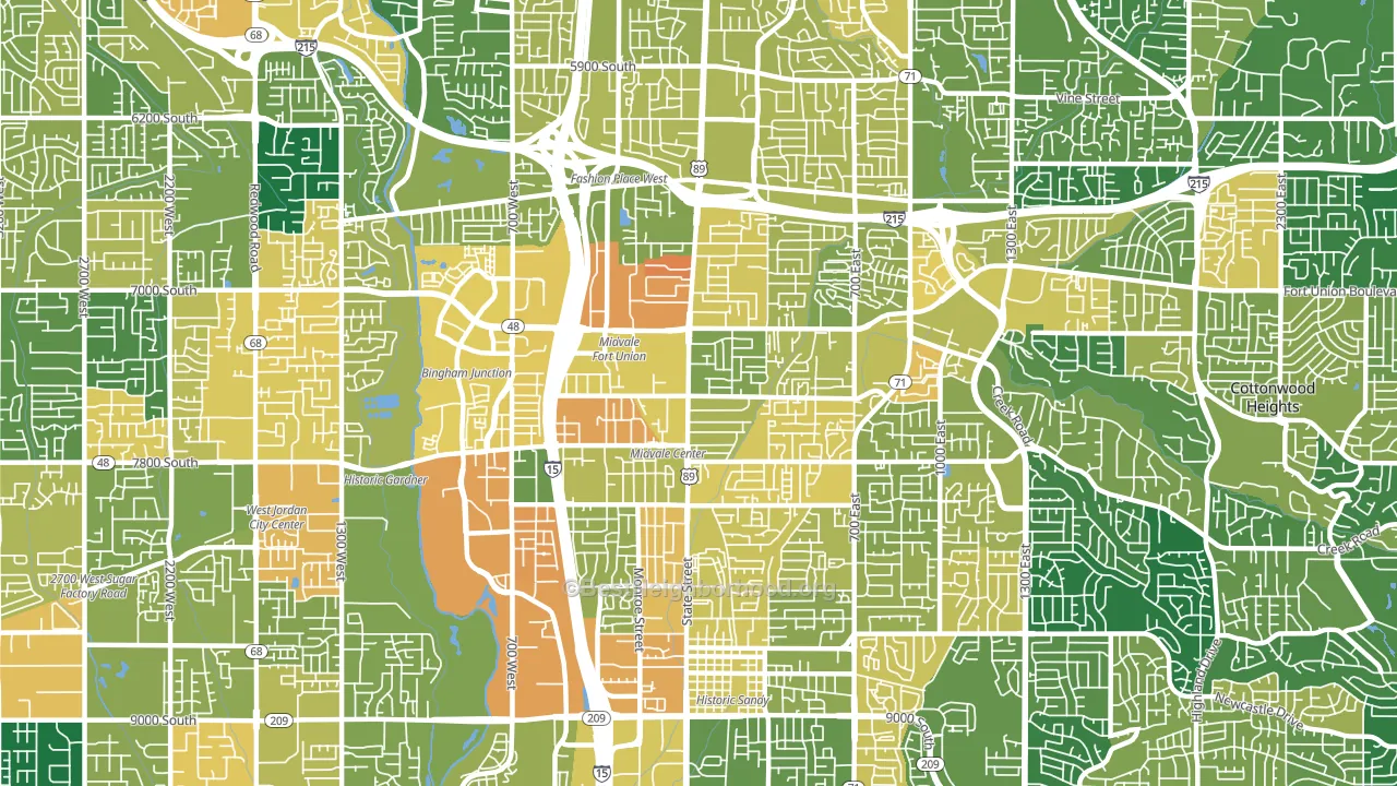 84047, UT block-group voter-turnout map