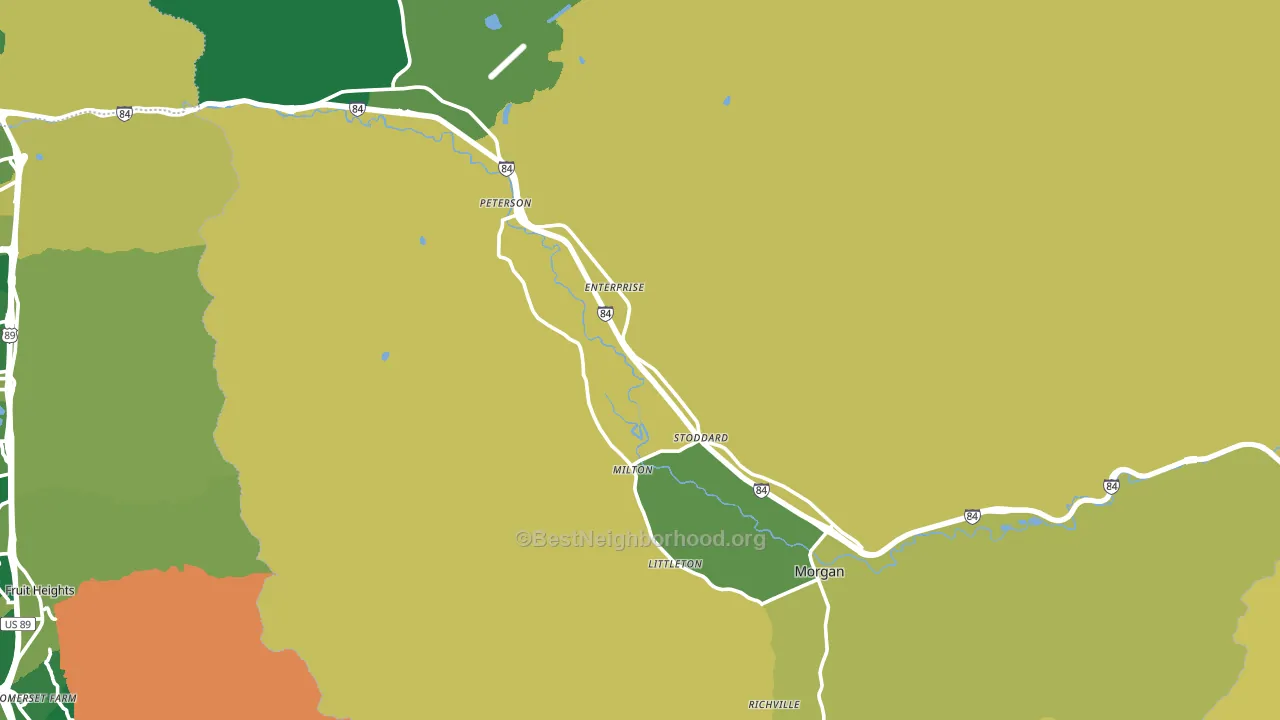 84050, UT block-group voter-turnout map