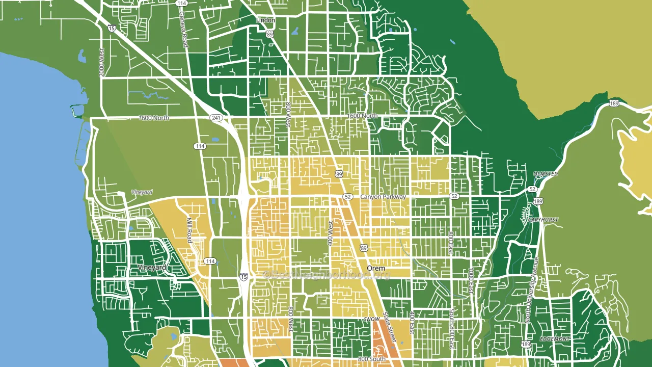 84057, UT block-group voter-turnout map