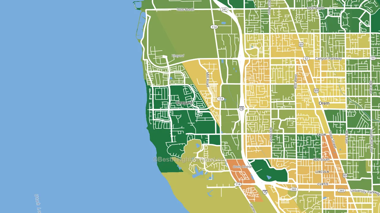 84059, UT block-group voter-turnout map