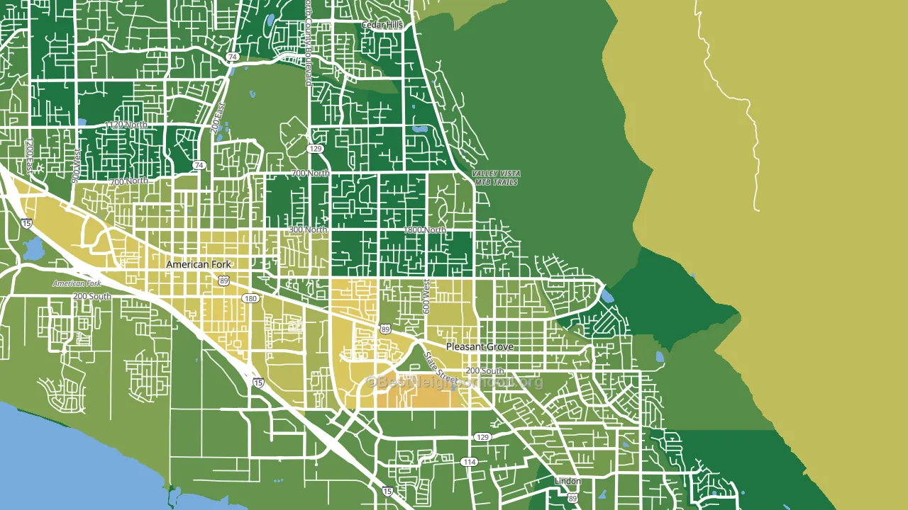 84062, UT block-group voter-turnout map