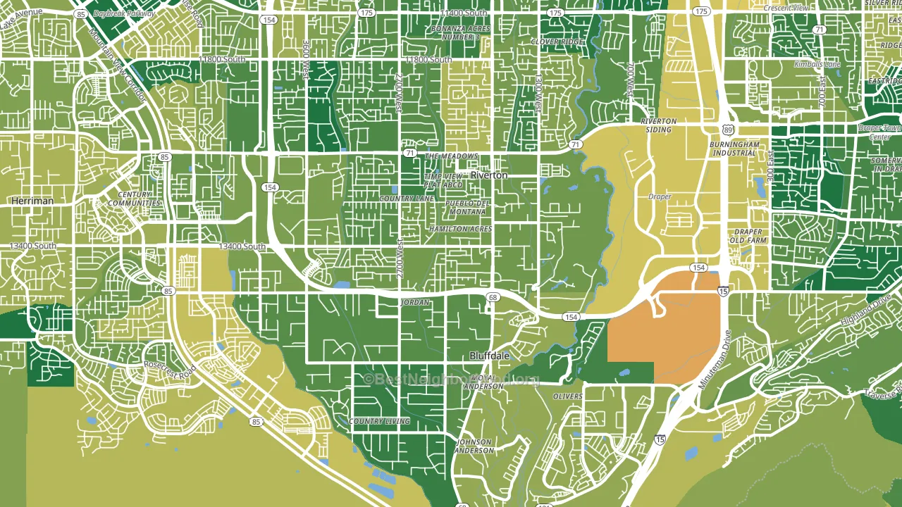 84065, UT block-group voter-turnout map