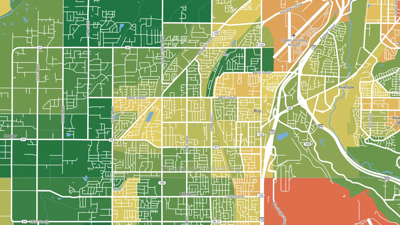 84067, UT block-group voter-turnout map