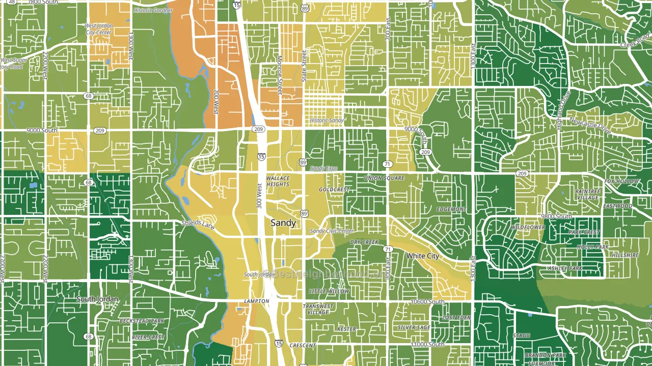 84070, UT block-group voter-turnout map