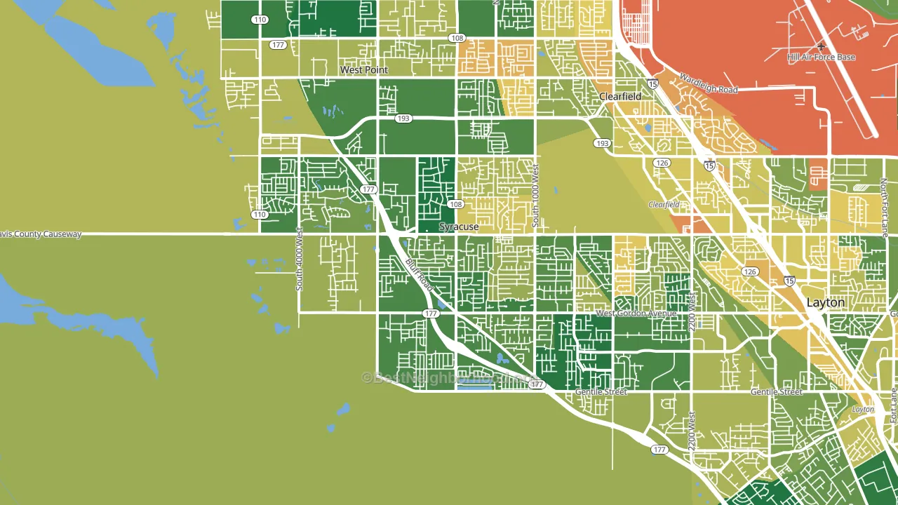 84075, UT block-group voter-turnout map