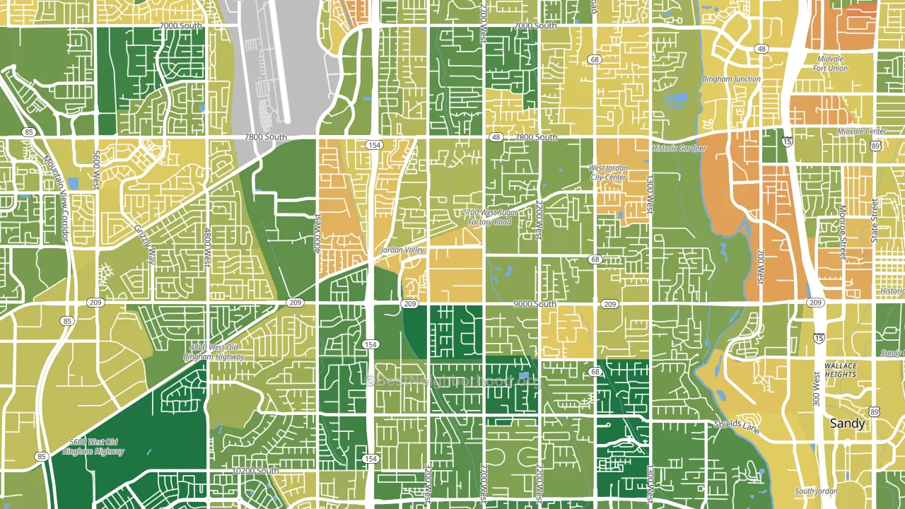 84088, UT block-group voter-turnout map