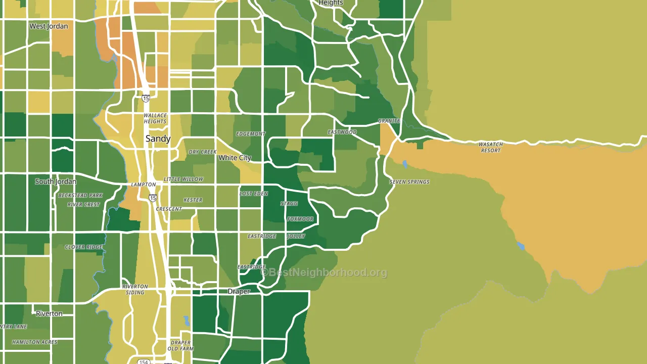 84092, UT block-group voter-turnout map