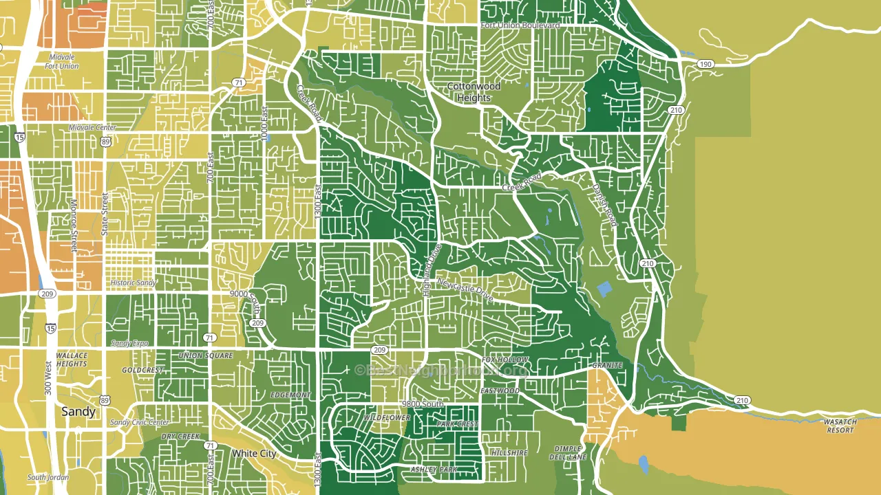 84093, UT block-group voter-turnout map