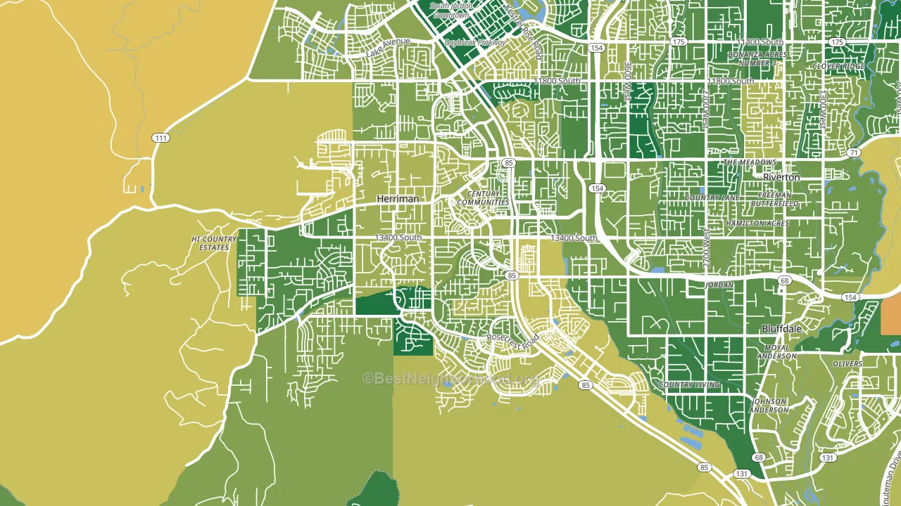 84096, UT block-group voter-turnout map