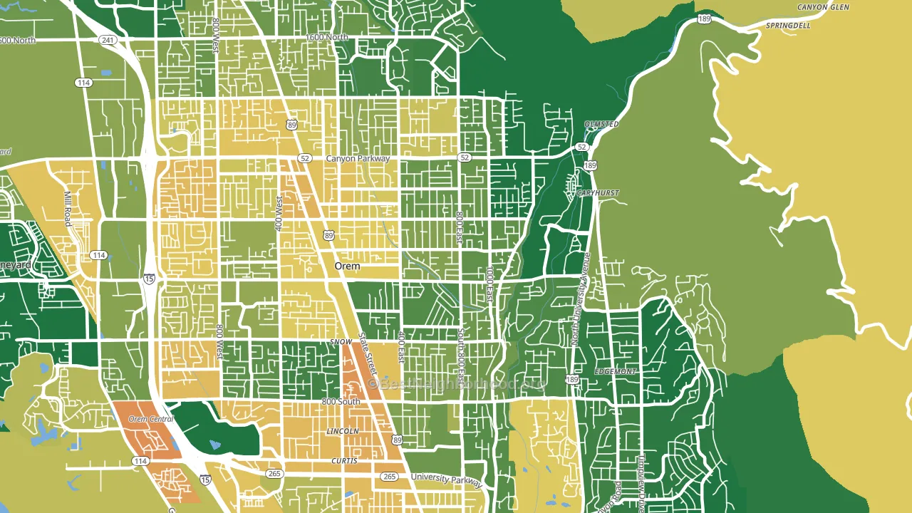84097, UT block-group voter-turnout map