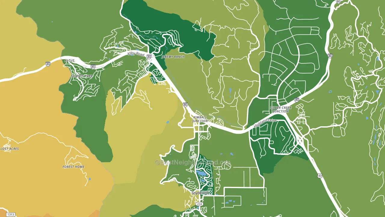 84098, UT block-group voter-turnout map