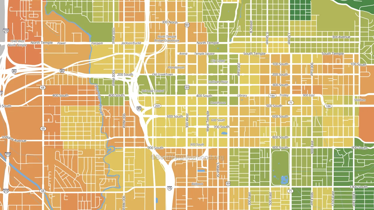 84101, UT block-group voter-turnout map