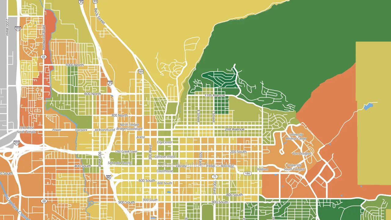 84103, UT block-group voter-turnout map