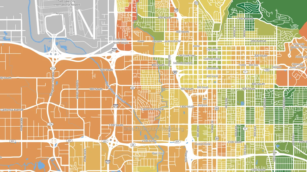 84104, UT block-group voter-turnout map