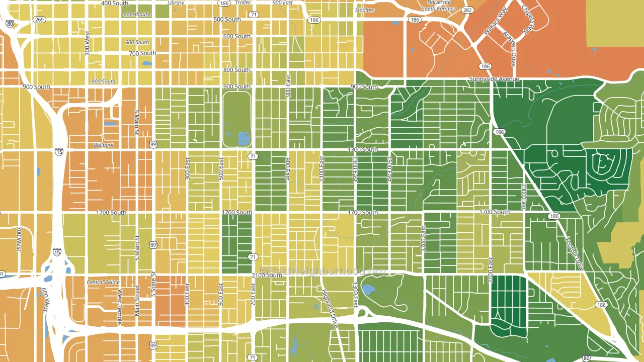 84105, UT block-group voter-turnout map