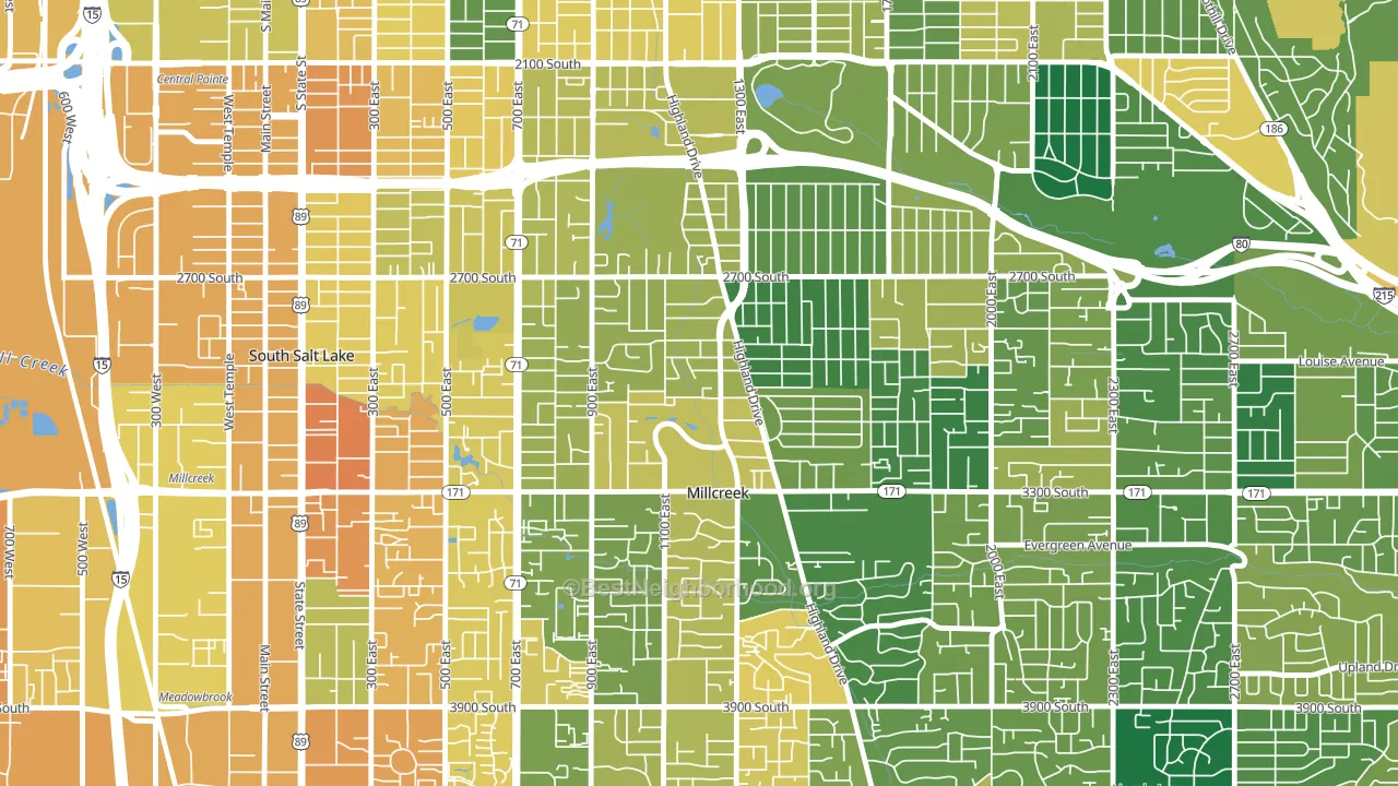 84106, UT block-group voter-turnout map