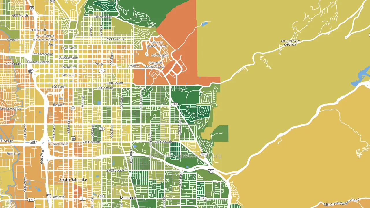 84108, UT block-group voter-turnout map