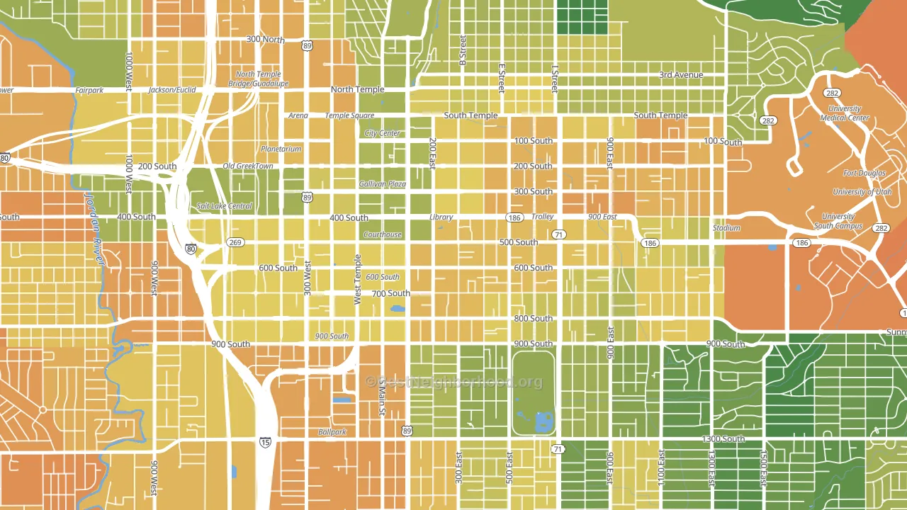 84111, UT block-group voter-turnout map