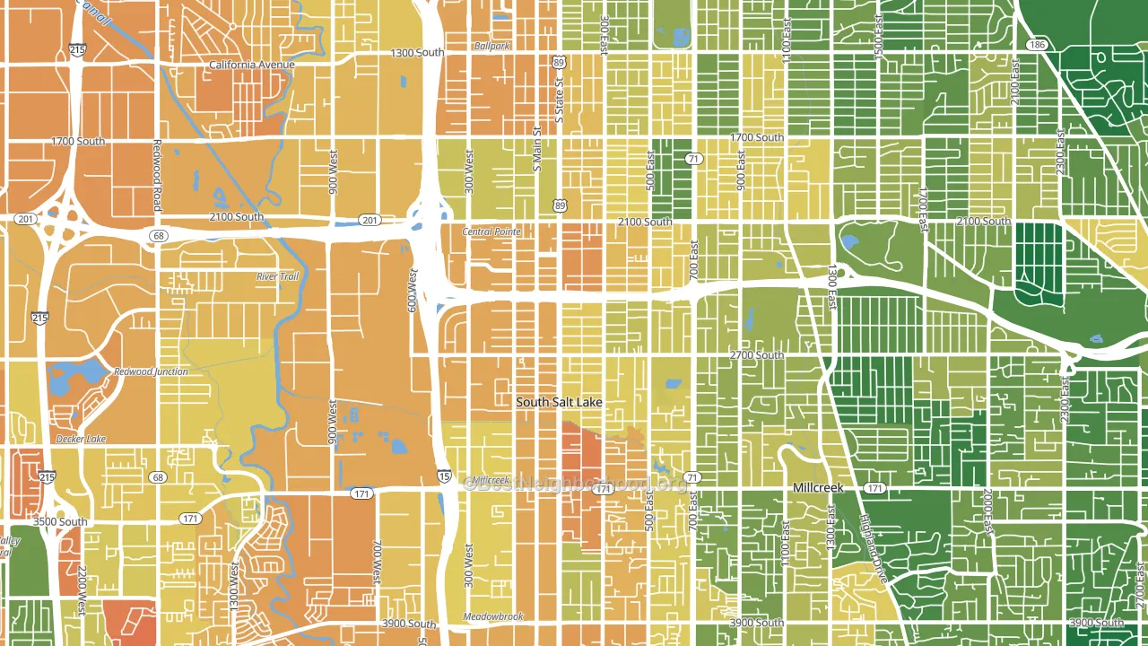 84115, UT block-group voter-turnout map