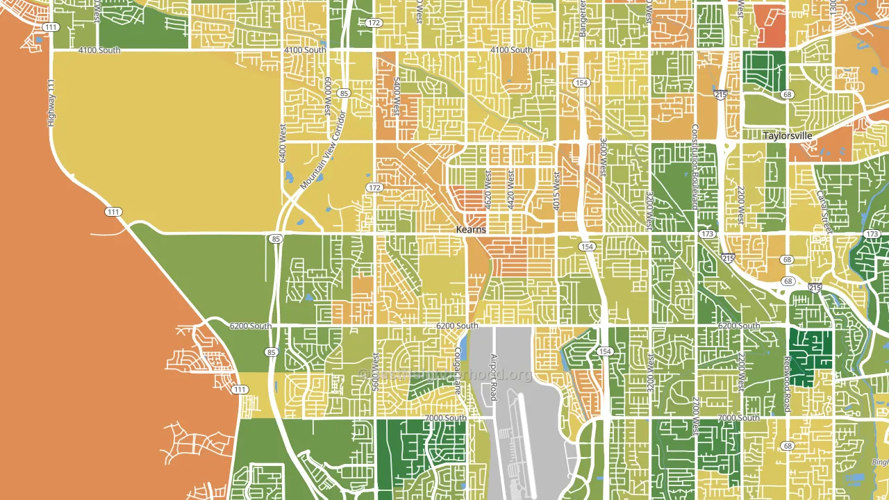 84118, UT block-group voter-turnout map